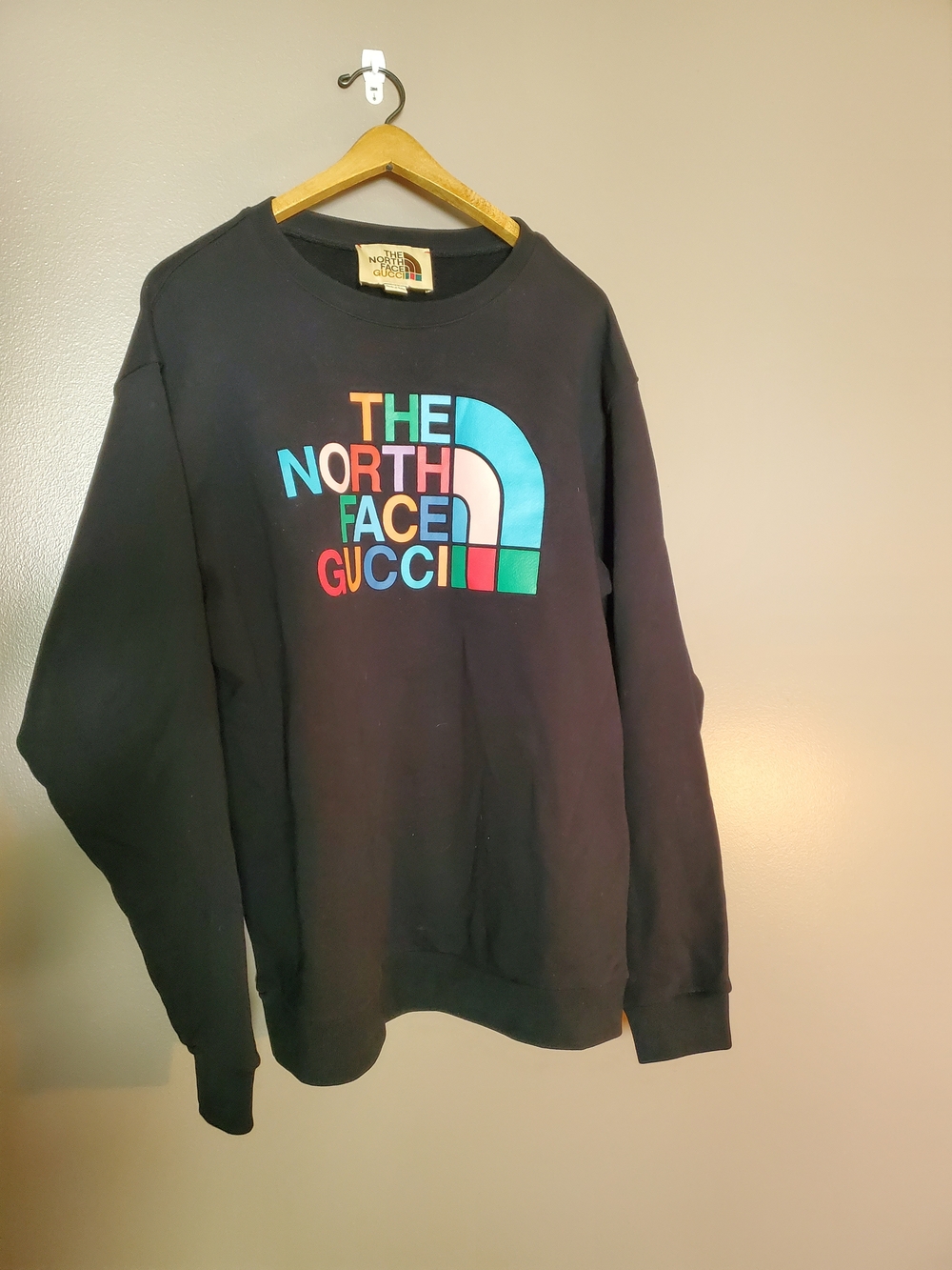 The North Face X Gucci Black Logo Crewneck Sweater